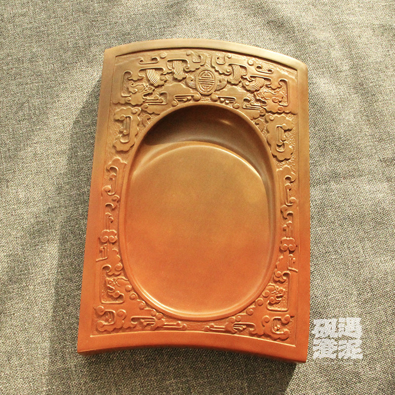 古寿瓦砚山西澄泥砚中国四大名砚纯手工雕刻文房四宝下墨快发墨细