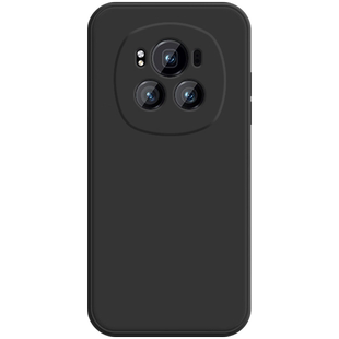 适用于荣耀magic6手机壳新款液态硅胶荣耀Magic6pro防摔商务男款保护套直边纯色耐脏黑色磨砂女简约方形软壳