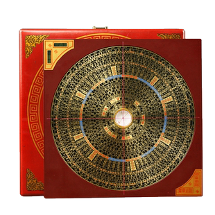 台湾东定黄铜罗盘7寸9寸八三元三合综合罗盘高精度随身专业风水盘