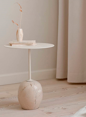 莫语MOYU/ 北欧大理石边几客厅沙发小茶几丹麦设计师床头简约圆几