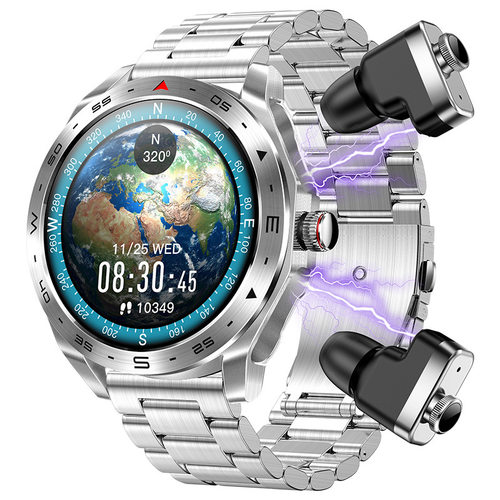 双耳可接听电话智能手环蓝牙耳机二合一多功能测心率血压血氧运动