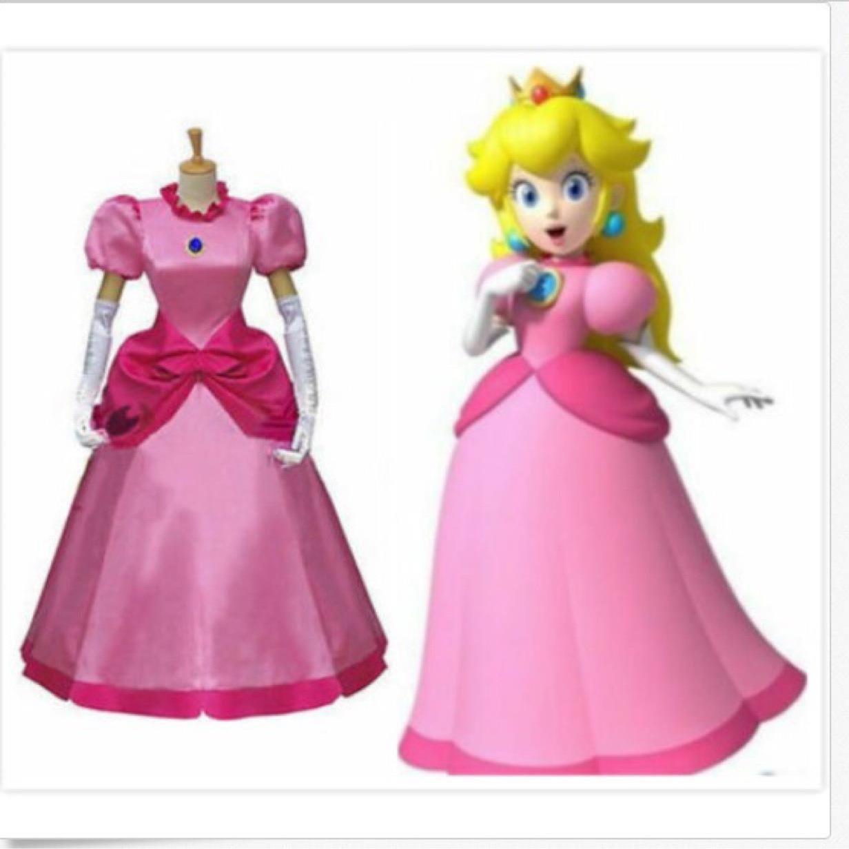 超级玛莉碧奇公主桃子公主cosplay服装短袖