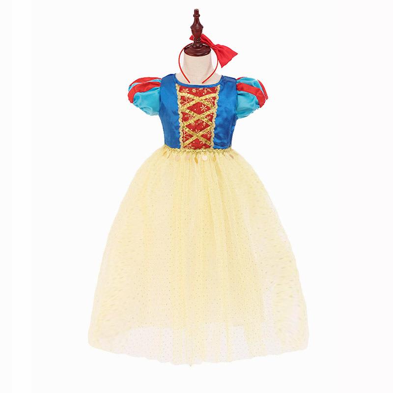 2020女童夏季七个小矮人白雪公主扮演服cosplay蓬蓬连衣裙摄影