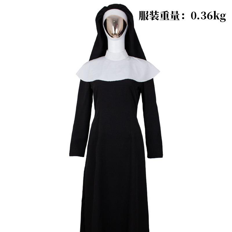 修女装cos服舞台演出服装圣母玛利亚修女服表演服装女