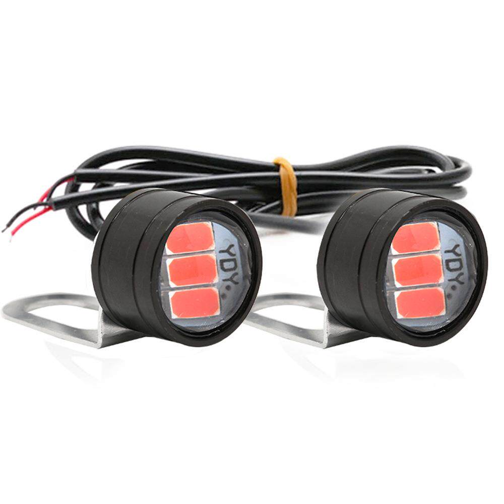 摩托车镜子灯鹰眼LED日行灯3SMD 5730鬼火踏板车改装后视镜灯爆闪