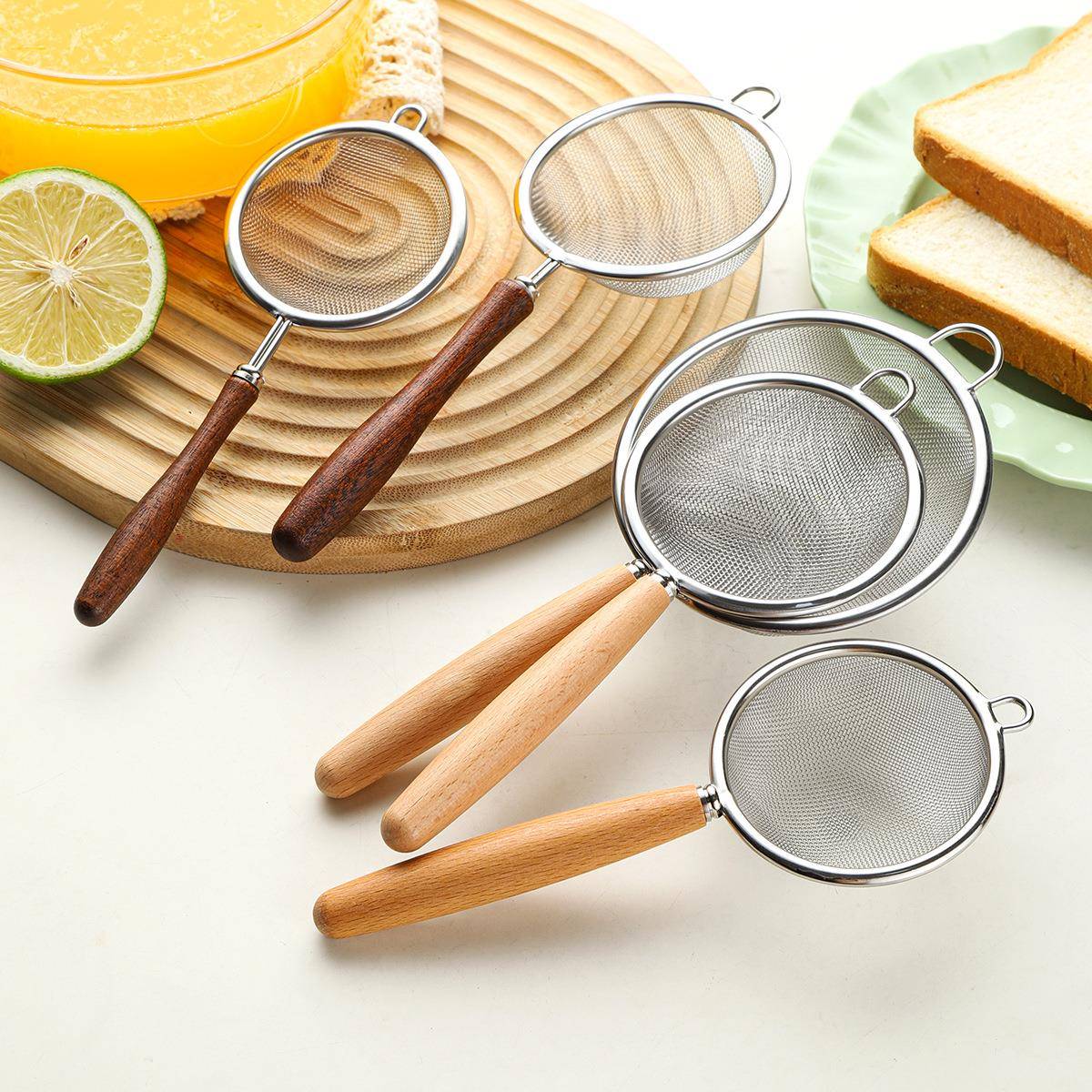 304不锈钢漏勺家用厨房细网过滤网筛豆浆果汁过滤网多功能过滤网