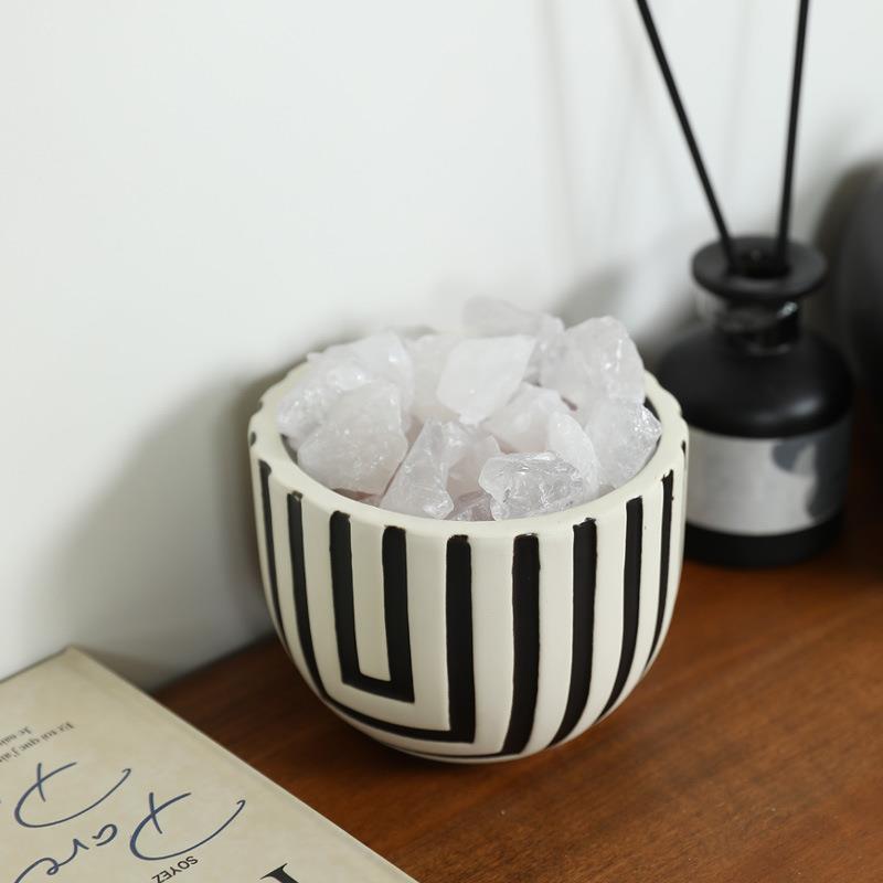 现代简约ins创意陶瓷装饰罐子扩香石容器收纳储物筒软装饰品摆件