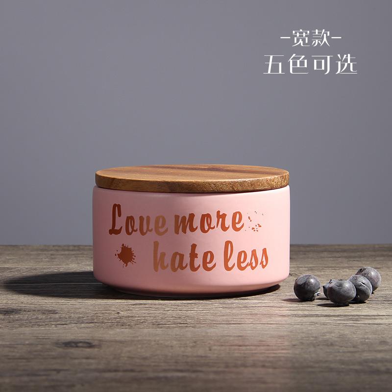 北欧创意家居陶瓷密封罐咖啡茶叶收纳带盖储物罐装饰品摆件