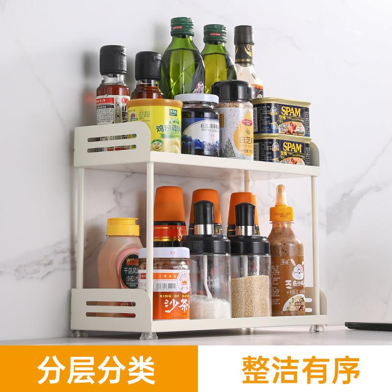 新款双层置物架储物架空间大容量设计厨房浴室卧室随意收纳架