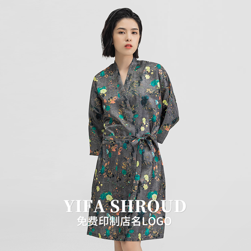 网红款理发店客服美发客袍剪发和服围布染发服美容院美容客袍焗油