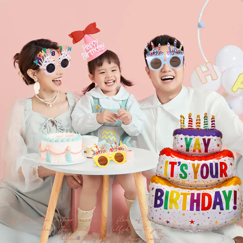 生日帽子儿童搞怪眼镜布置装饰