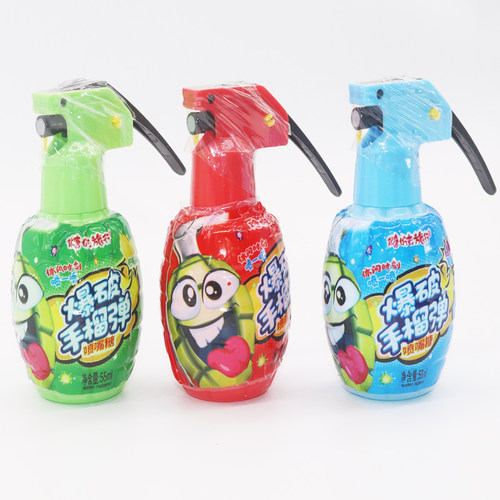 爆破手榴弹喷嘴糖玩具糖果