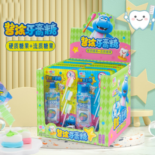 酱涂牙刷糖水果味造型棒棒糖流质糖果果酱包儿童零食玩具糖果批发
