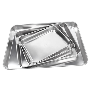 304不锈钢治疗盘医疗器械方盘无盖手术托盘牙科护士换药盒