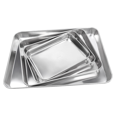 304不锈钢治疗盘医疗器械方盘无盖手术托盘牙科护士换药盒