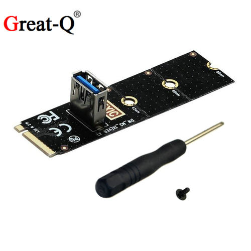 NGFF转PCI-E转接卡主板M2插槽口转PCIe扩展显卡 USB3.0 扩展卡