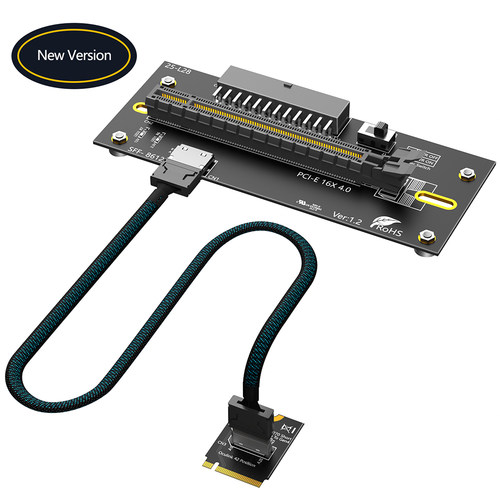 NVME M.2转Oculink SFF-8611/8612  PCI-E 4.0  显卡转接卡延长线