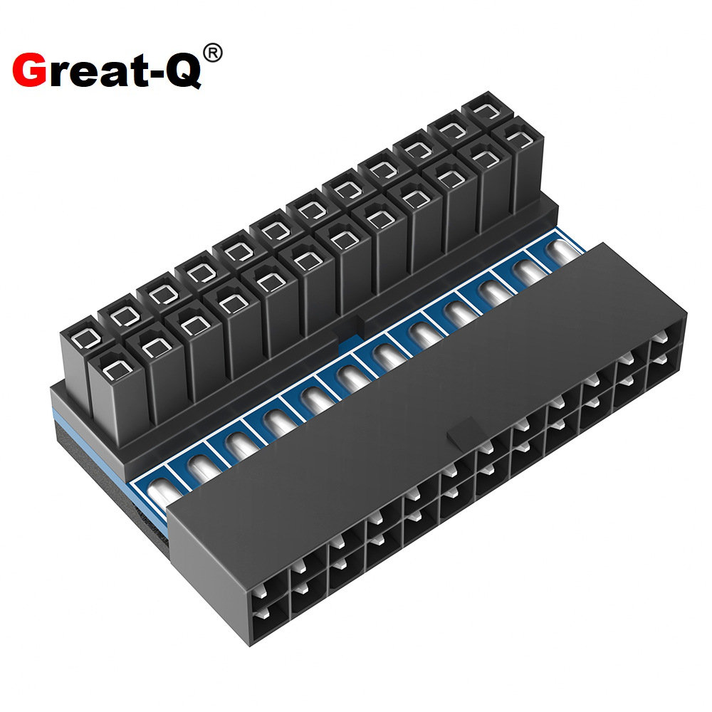 ATX24Pin90度公母转向头