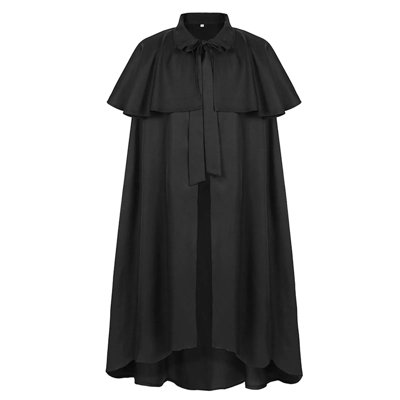 维多利亚披风男女翻领长款黑袍领口系带表演服装成人斗篷开普哥特