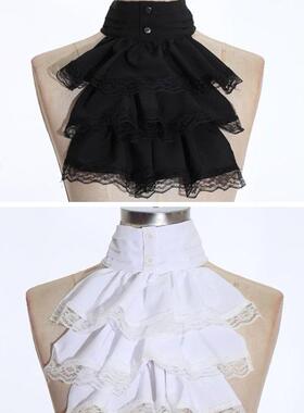 洛丽塔假领打褶蕾丝一片式领子