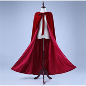 男女通用金丝绒保暖斗篷黑色系带万圣节披风夏季 连帽披肩外套多色