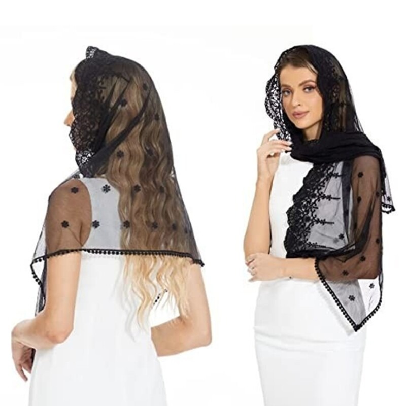 民族新娘婚礼梅花蕾丝软纱头纱