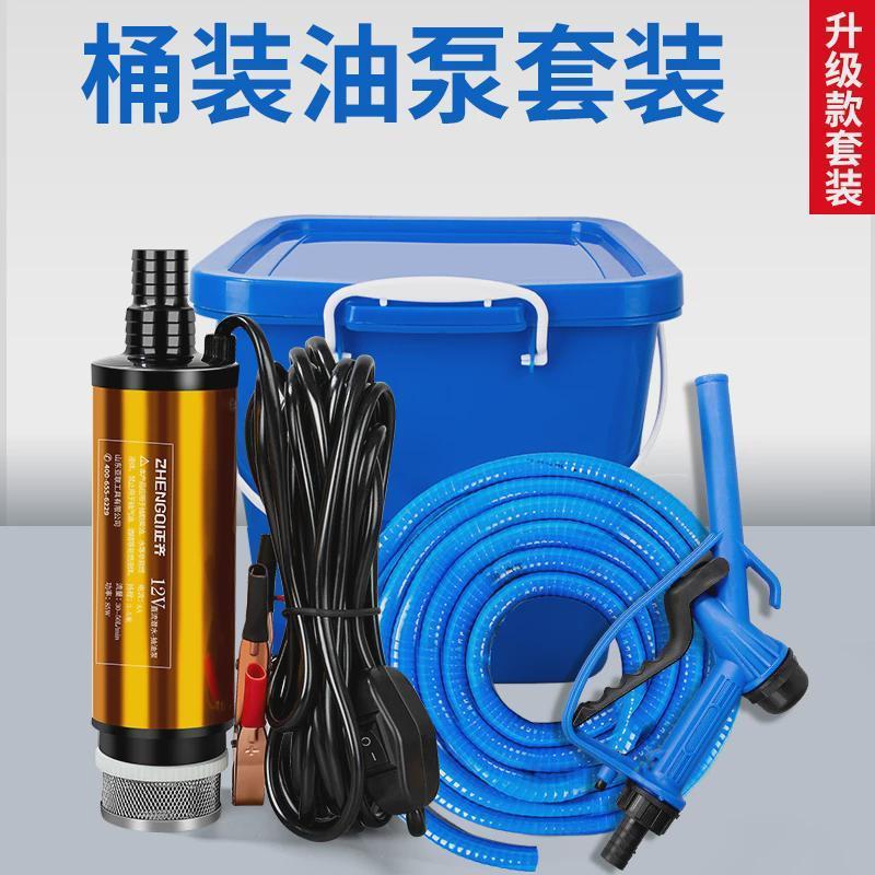 电动抽油泵12V24伏加油神器柴油油抽子吸油泵小型水泵枪机220套装