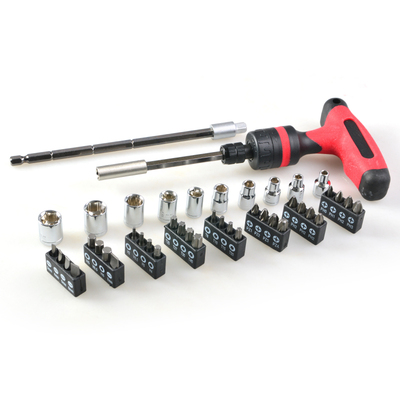 拓为(Tactix)79014545件套T型柄棘轮可伸缩扳T手螺丝刀批头套筒