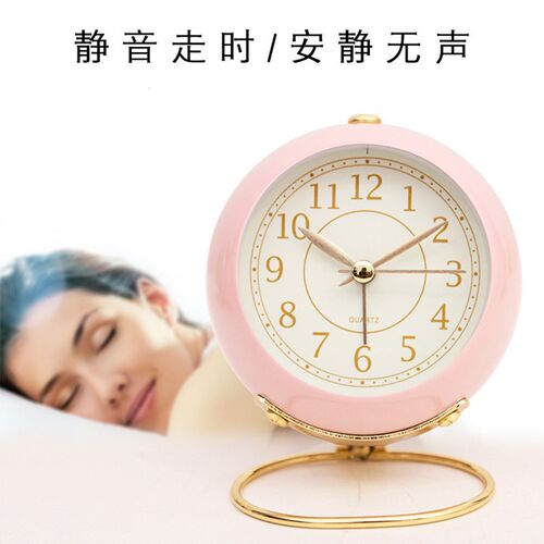 2024新款小闹l钟学生用起床神器夜光闹铃儿童男孩女孩桌面时钟