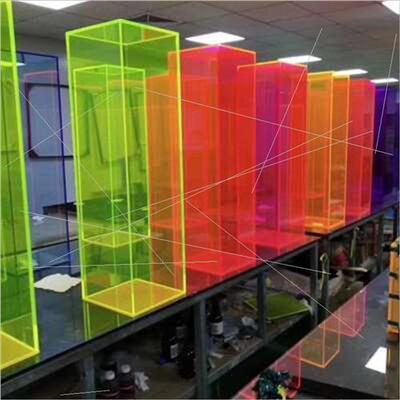 极速高透明橙色压克力板q厚板定制加工彩色有机玻璃O橘色磨砂UV折