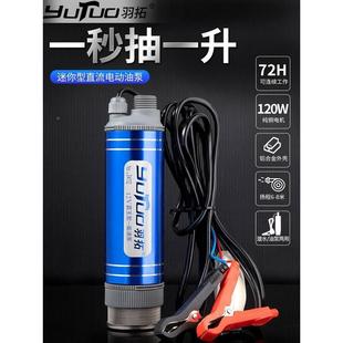 油抽小型吸油器抽油神器通用 羽拓电动抽油泵12v24伏220柴油自吸式