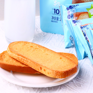 老市法式面包干香草牛奶味200g非油炸面包片健康早餐休闲小零食