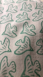 纯棉飞鸟印花布料手工diy布艺