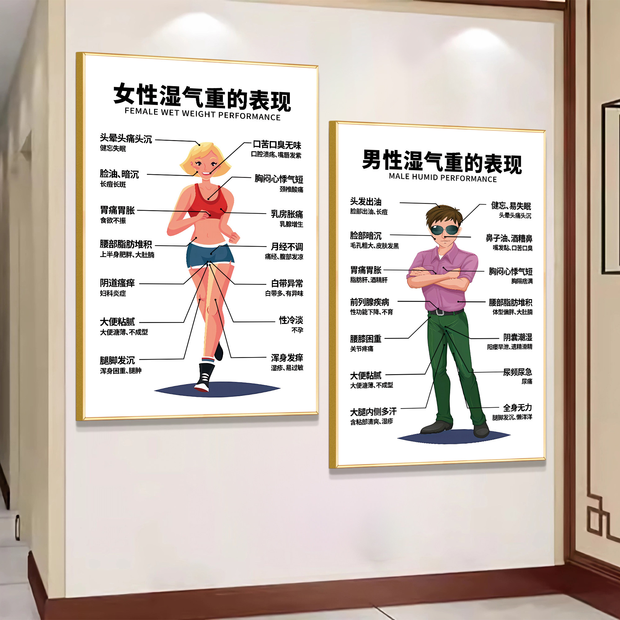 养生馆宣传海报湿气自测表