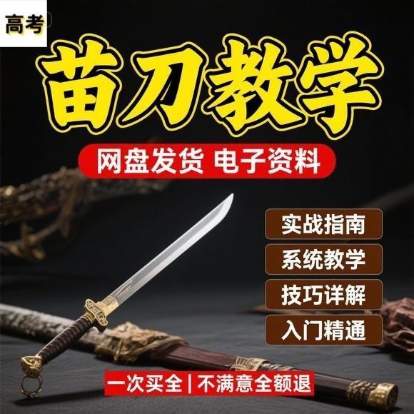【苗刀教学】2025视频教程新手自学零基础精通教学课程