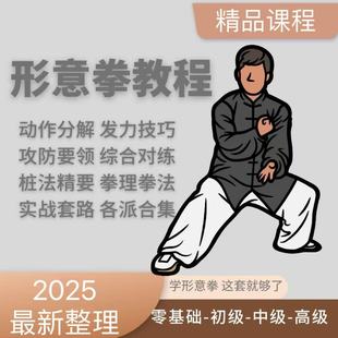 形意拳教程实战教学视频拳法套路内家功传统武术养生五行讲解课件