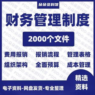 财务管理制度公司企业部门费用报销制度流程成本分析管理模板
