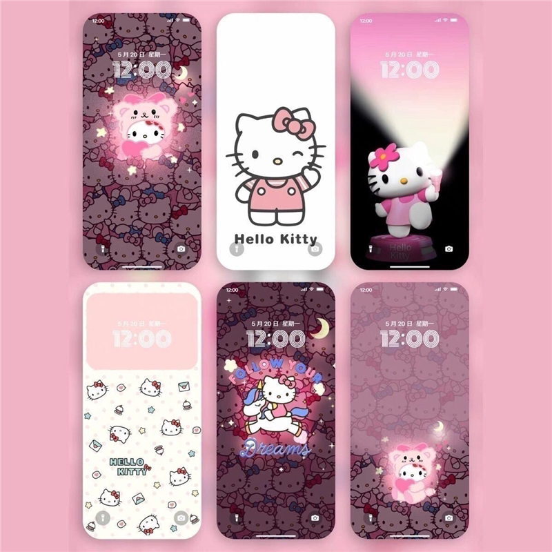 220张HelloKitty粉色光4K高清壁纸手机苹果平板ipad电脑手机壁纸