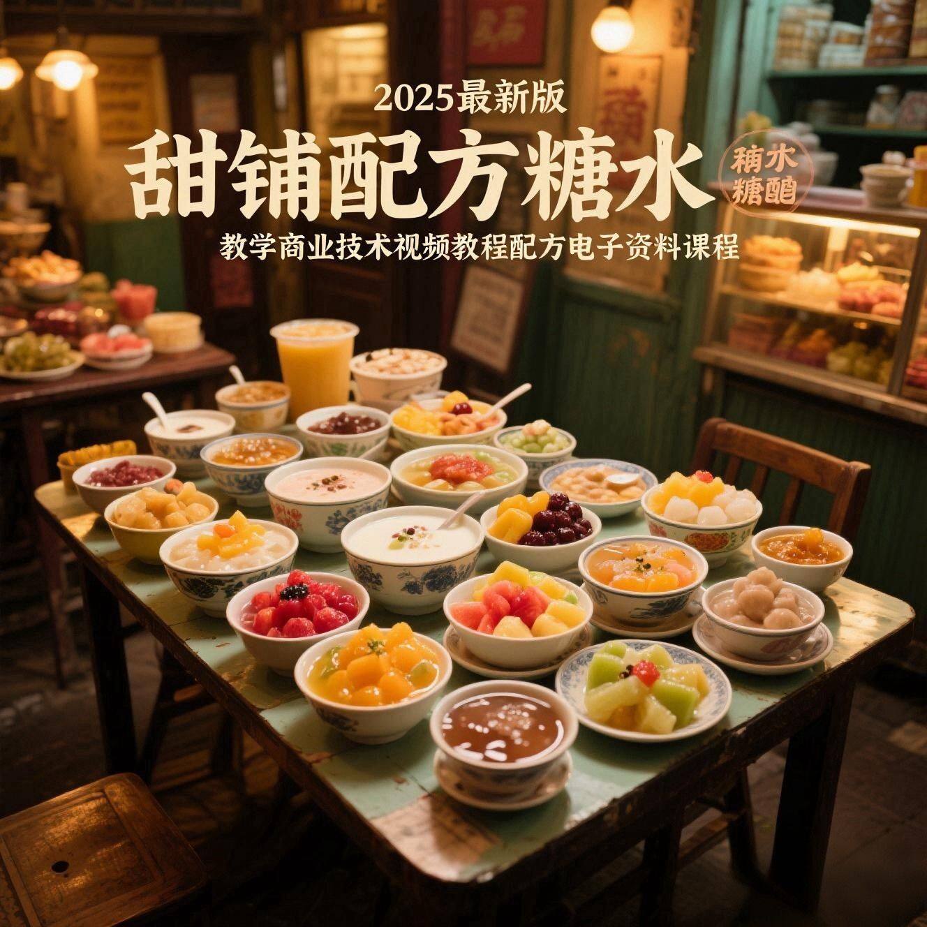 2025最新版甜铺配方糖水教学商业技术视频教程配方电子资料课程