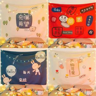 饰品ins风女生背景布墙布背景墙挂布卧室床头装 房间装 饰布置挂毯