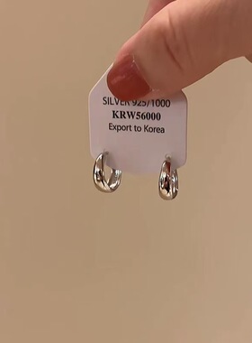 冷淡风简约轻奢高级感百搭耳扣气质几何耳环女网红复古耳饰品