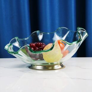 高端刺身盘海鲜姿造拼盘干冰鱼生玻璃自助餐展示凉菜盘水果沙拉盘