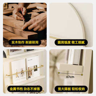 实木书报杂志架落地拱形报刊置物架图书馆展示架靠墙期刊架画册架