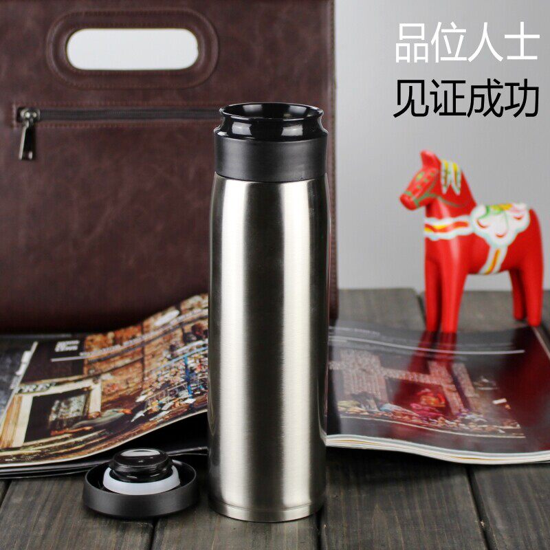 不锈钢真空保温杯便携600ml水瓶大容量高档车载 男女学生泡茶水杯