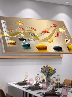 轻奢铝合金电表箱遮挡装饰画免打孔现代简约总开关电闸盒饭厅挂画