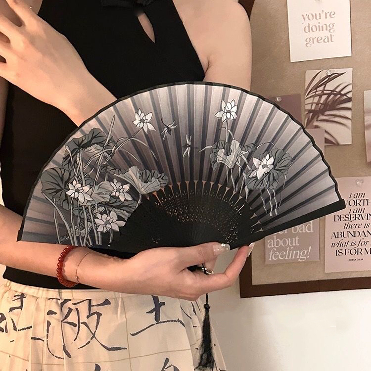 扇子古风折扇夏配古装超仙广告扇