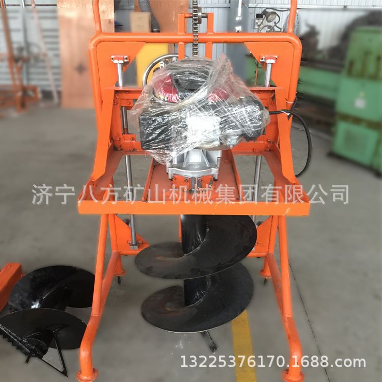 厂家现货小型手推式地钻汽油式手推挖坑机大口径种树挖坑机