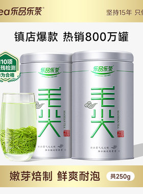 【正品】乐品乐茶特级清香型毛尖绿茶茶叶2026嫩芽新茶罐装250g