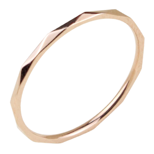 波浪细戒指女ins潮时尚素圈简约个性菱格纹钛钢指环饰品尾戒关节