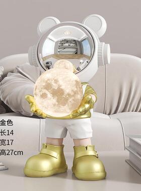 宇航员小夜灯创意摆件轻奢高级感客厅装饰品太空人生日礼物送男友